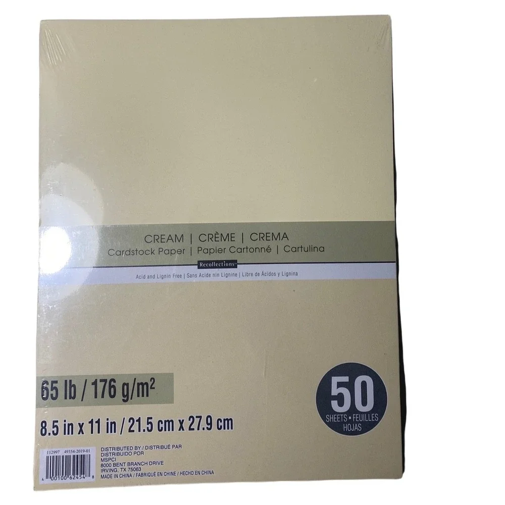 Recollections Cream Cardstock Paper 8.5